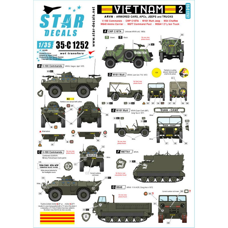 Vietnam 2.V-100 Commando, CMP C15TA, M151 Mutt, M548 munitions carrier, M577 command post, M35A1 truck and M24 Chaffee in South 