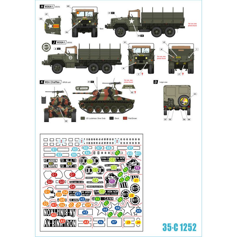 Vietnam 2.V-100 Commando, CMP C15TA, M151 Mutt, M548 munitions carrier, M577 command post, M35A1 truck and M24 Chaffee in South 