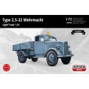 Opel Blitz (Type 2,5-32) Wehrmacht 1,5t Light TruckHobby Line, pièces en plastique uniquement Appelé le "Klein Blitz", ce camion