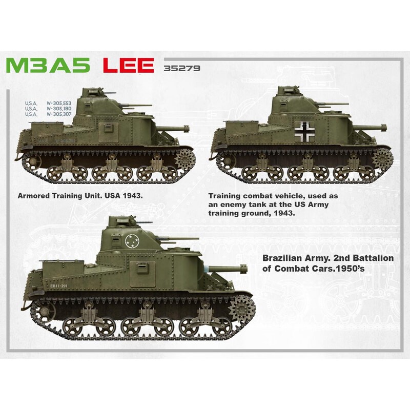 M3A5 LEE MODÈLES HAUTEMENT DÉTAILLÉS MODÈLES T41 TRAVAILLABLES INCLUS TOUTES LES TRAPPES PEUVENT ÊTRE POSÉES OUVERTES ET FERMÉES