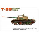 T-55 soviétique POLISH PROD. MODÈLE HAUTEMENT DÉTAILLÉ BARRES DE TORSION PORTABLES LIENS DE VOIE INDIVIDUELS INCLUS PIÈCES ATTAC