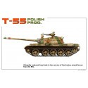 T-55 soviétique POLISH PROD. MODÈLE HAUTEMENT DÉTAILLÉ BARRES DE TORSION PORTABLES LIENS DE VOIE INDIVIDUELS INCLUS PIÈCES ATTAC