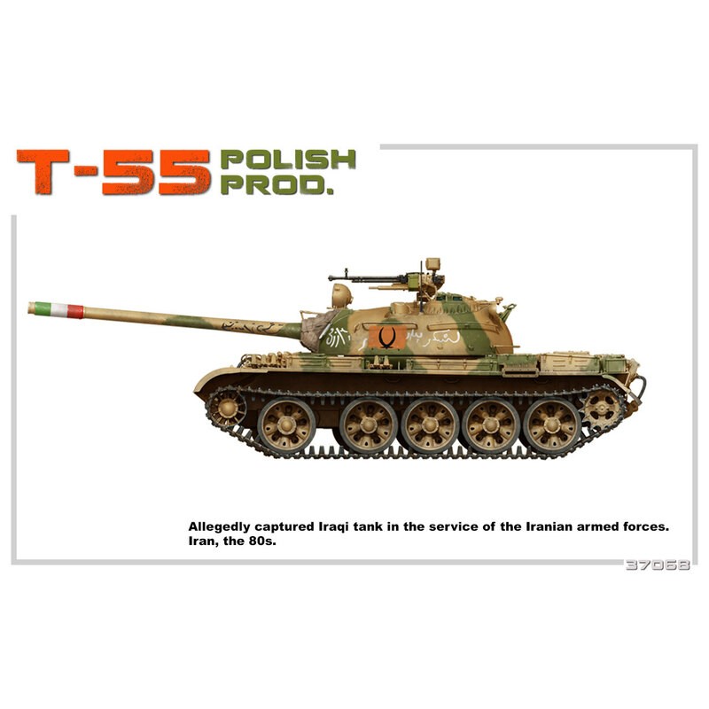 T-55 soviétique POLISH PROD. MODÈLE HAUTEMENT DÉTAILLÉ BARRES DE TORSION PORTABLES LIENS DE VOIE INDIVIDUELS INCLUS PIÈCES ATTAC