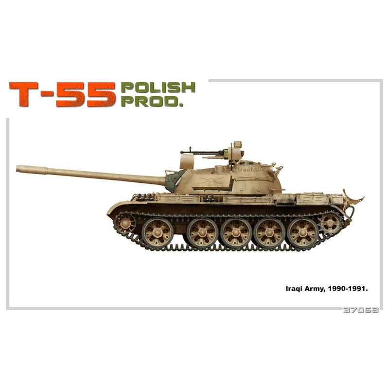 T-55 soviétique POLISH PROD. MODÈLE HAUTEMENT DÉTAILLÉ BARRES DE TORSION PORTABLES LIENS DE VOIE INDIVIDUELS INCLUS PIÈCES ATTAC