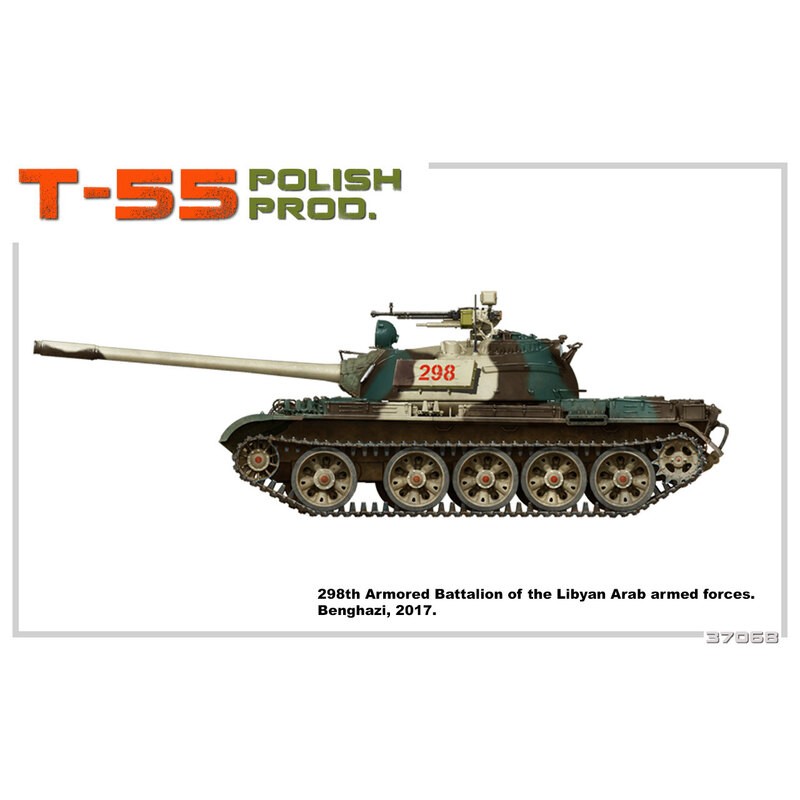 T-55 soviétique POLISH PROD. MODÈLE HAUTEMENT DÉTAILLÉ BARRES DE TORSION PORTABLES LIENS DE VOIE INDIVIDUELS INCLUS PIÈCES ATTAC