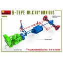 OMNIBUS MILITAIRE DE TYPE B (Old Bill Bus) MODÈLE HAUTEMENT DÉTAILLÉ PIÈCES DE MÉCANISME PRÉCISES INCLUSES PIÈCES DÉCAPÉES À LA 