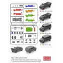 Voiture lourde Steyr allemande. 3 modèles, 18 figurines d'équipage. Chaque carotte contient des options pour construire des vari