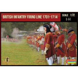Figurine Ligne de tir d'infanterie britannique 1701-1714 Guerre de Succession d'Espagne