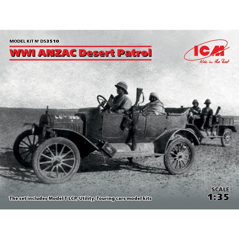 WWI ANZAC Desert Patrol (Model T LCP, Utility, Touring) Diorama Set RELEASE JANVIER 2020 !!!