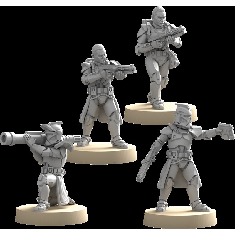 Extension et figurine pour jeux de figurines/Figurines pour jeu de figurines Star Wars Légion : Soldats Clones de Phase I Upgrad