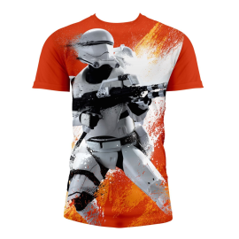 Star Wars The Force Awakens: Flametrooper Orange T-Shirt taille XL