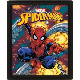 Marvel: Spiderman Costume Blast encadré 3D Poster lenticulaire