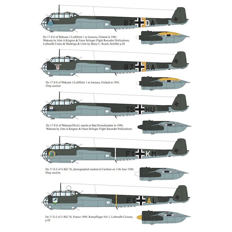 Décal Dornier Do-17Z-2 / Do-17Z-6