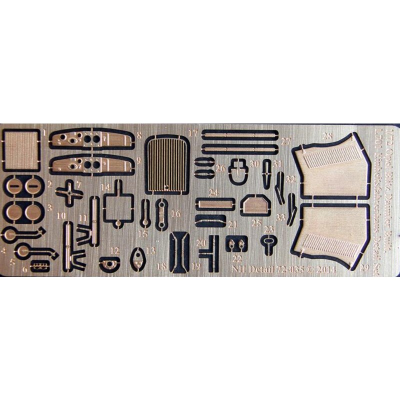 Ensemble de détail Daimler-Benz L701 (conçu pour être utilisé avec les kits Roden)