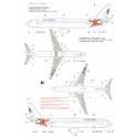 Décal Boeing 737-800 FUTURA Air Lines 3 versions. EI-DND white fuselage blue fin EC-INP Blue fuselage and fin EC-JRL White fusel