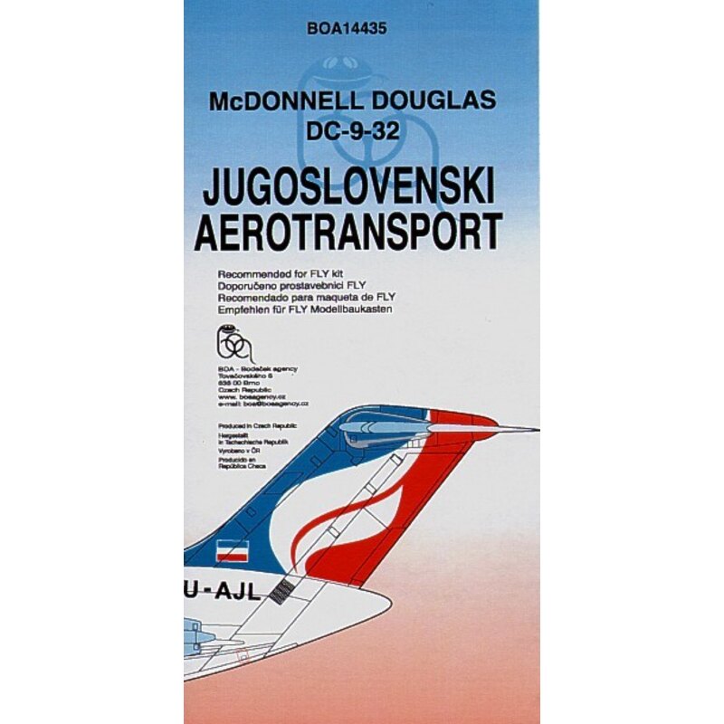 Décal McDonnell Douglas DC-9-32 Jugoslovenski Aerotransport 