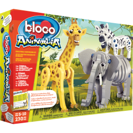  Bloco Toys : Girafe, Zèbre & Eléphant