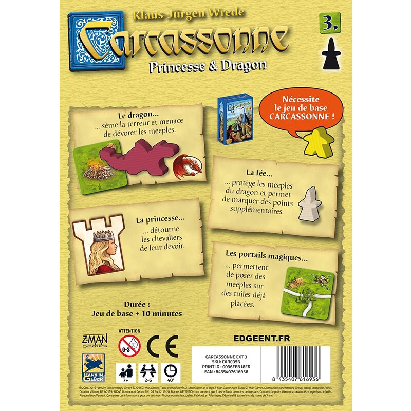 • Carcassonne : Princesse et Dragon (Extension)