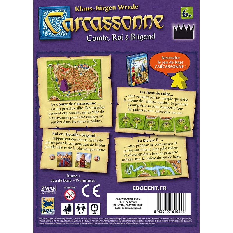 • Carcassonne : Comte, Roi et Brigand (Extension)