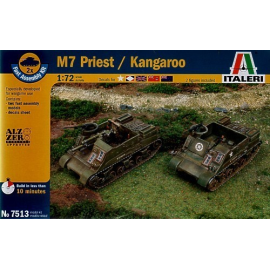 Maquette M7 Priest 105mm HMC – inclut 2 véhicules à clipser (snap together) 