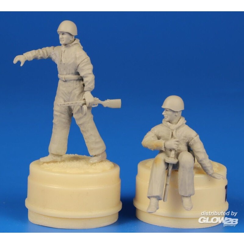 Troupes de désert de chars soviétiques, partie 2 (2 figurines pour un T-34 et un autre char