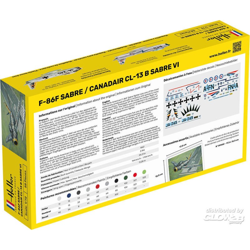 STARTER KIT (Kit de démarrage) F-86F SABRE / CANADAIR CL-13 B Sabre VI