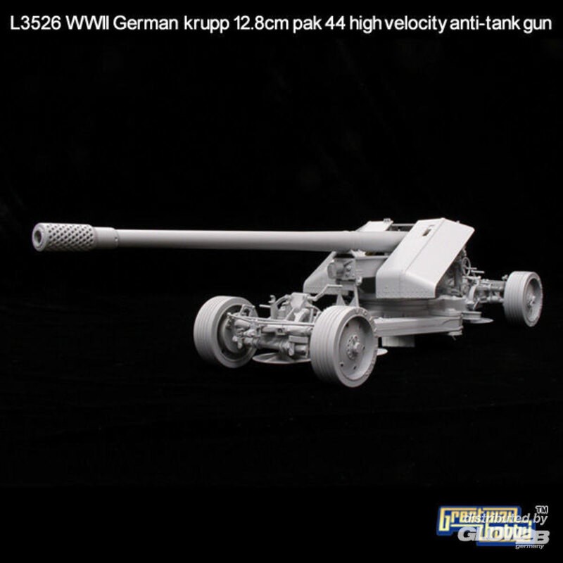 Maquette Krupp allemand de la Seconde Guerre mondiale 12,8 cm Pak44 antichar