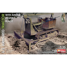 Maquette Tracteur blindé américain avec lame de bulldozer angulaire