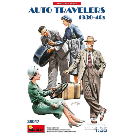 Figurine Voyageurs automobiles des années 1930-40