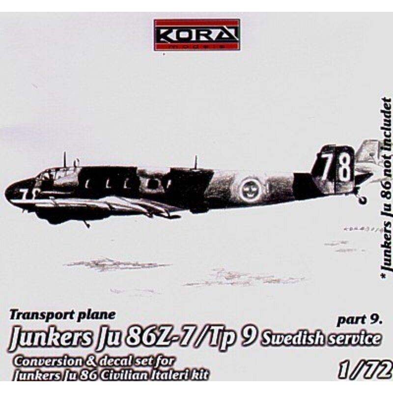 Junkers Ju 86Z-7/Tp - service suédois partie 9 (pour les maquettes Italeri)