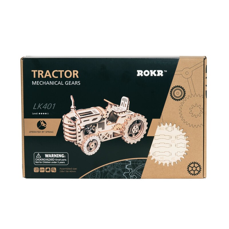 Créez ce joli puzzle maquette en forme de tracteur !