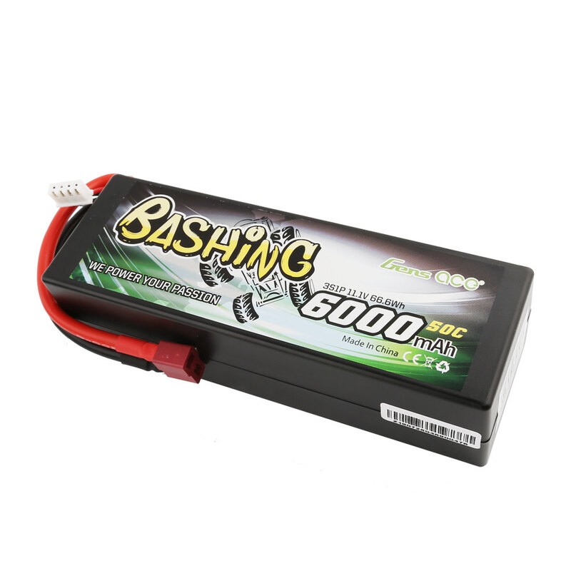 GE3-6000-3D Gens ace Batterie LiPo 3S 11.1V-6000-50C(Deans) 139x46x40mm 395g