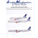 Décal Airbus A319 and A320. SAS SCANDINAVIAN AIRLINES. Registrations and Names for all fleet