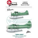 Décal de Havilland Canada DHC-2 Beaver and de Havilland Canada DHC-3 Otter Wideroe. Includes masks for the windows (designed to 