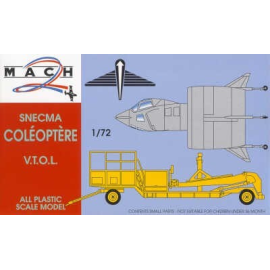 Maquette avion Coleoptere SNECMA et remorque de lancement