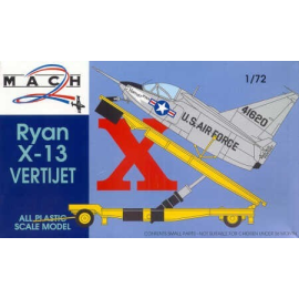 Maquette avion Ryan X-13 vertijet et remorque de lancement