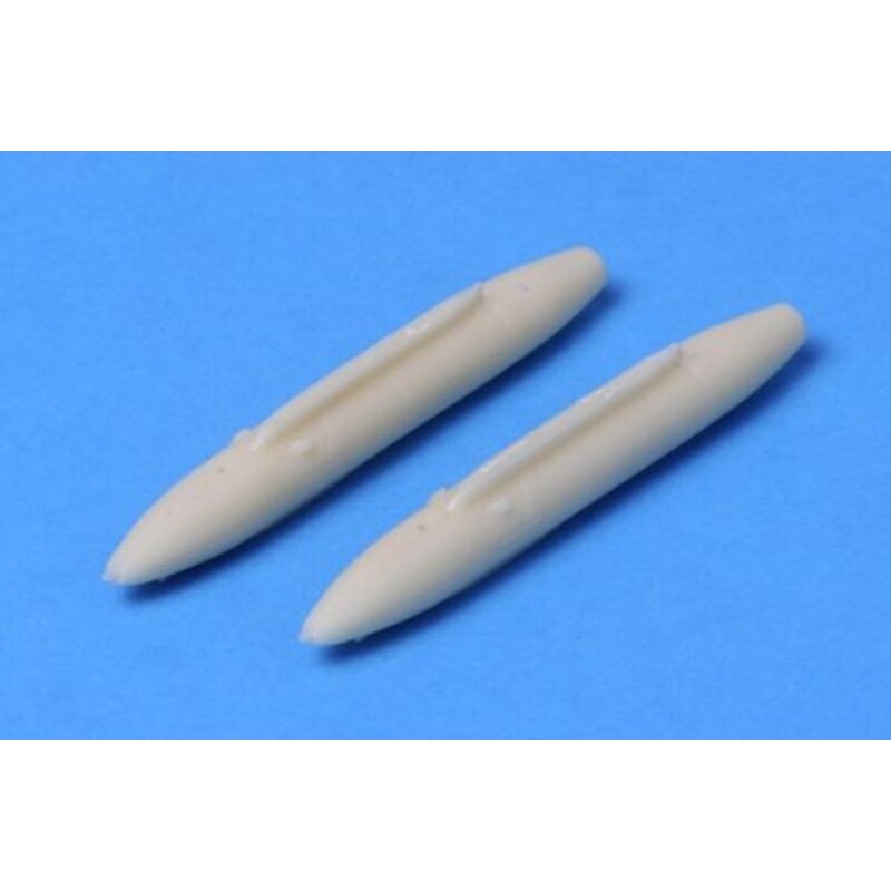 2 capsule de canon Aden Sk60 pour Saab J-37 Viggen et Saab 105 (pour maquettes Heller et Marivox)