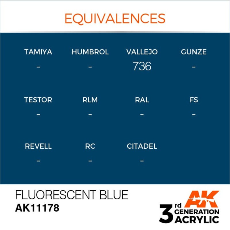 BLEU FLUORESCENT - STANDARD 