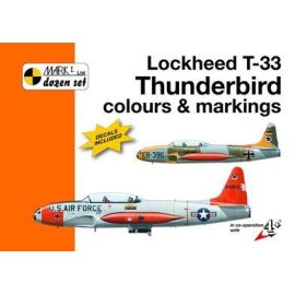  Lockheed T-33 les couleurs de Thunderbird et les marquages. Avec ses racines dans le P-80 Lockheed réussi le chasseur à réactio