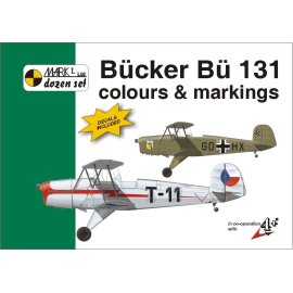 Livre sur les avions avec décals Bucker Bu 131 colour and markings book avec planche de décalques au 1:48ème