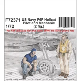 Pilote et mécanicien de l'US Navy F6F Hellcat