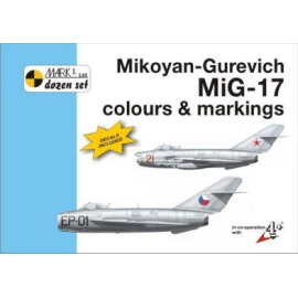  Mikoyan MiG-17 Fresco Color and Markings et décalques au 1:72 pour 12 avions