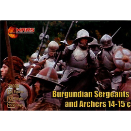 Figurine Sergents et Archers bourguignons 14ème-15ème siècle