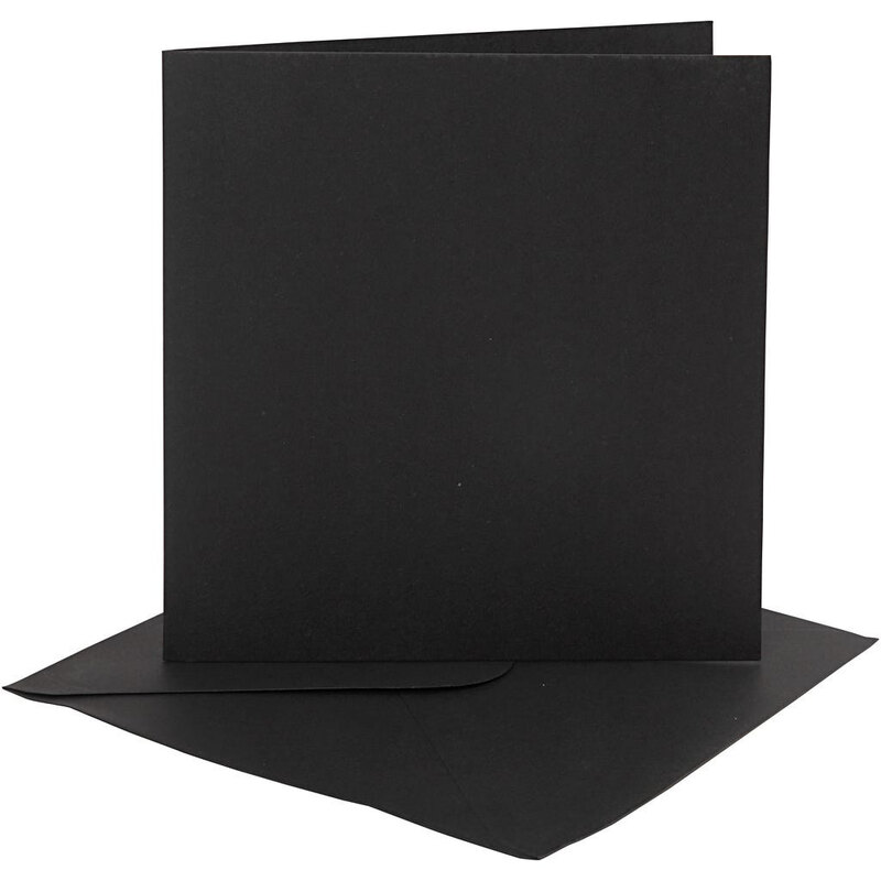 Cc hobby Cartes et enveloppes, noir, dimension carte 15,2x1