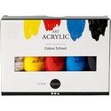 Peinture Pigment Art Acrylic, couleurs assorties, couleurs de base, 5x75 ml/ 1 Pq.