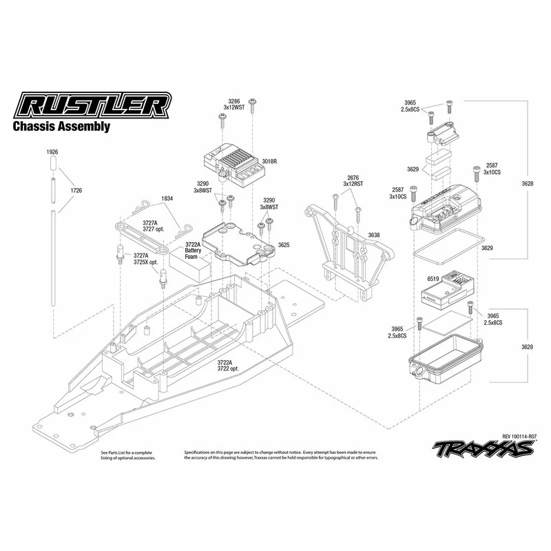 RUSTLER 4X2 BRUSHED AVEC ACCUS/CHARGEUR