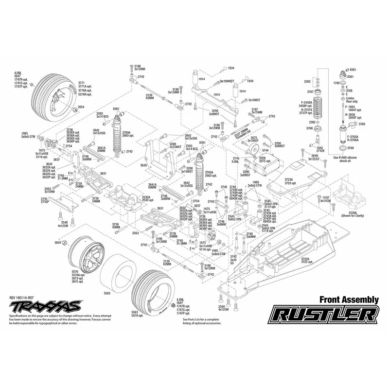 RUSTLER 4X2 BRUSHED AVEC ACCUS/CHARGEUR