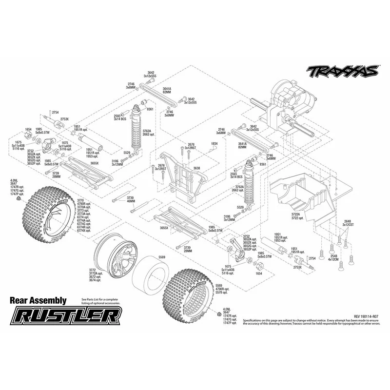 RUSTLER 4X2 BRUSHED AVEC ACCUS/CHARGEUR