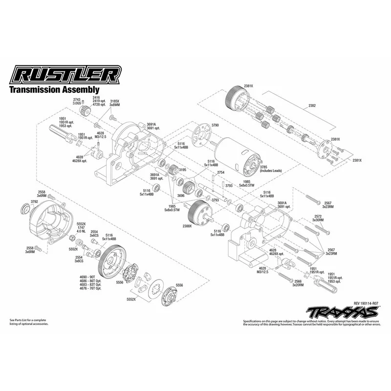 RUSTLER 4X2 BRUSHED AVEC ACCUS/CHARGEUR