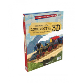 Maquette de train VOYAGE, DÉCOUVRE, EXPLORE - LA LOCOMOTIVE 3D